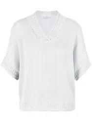 V-Pullover Peter Hahn weiss