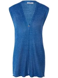 Strickweste V-Ausschnitt Peter Hahn blau