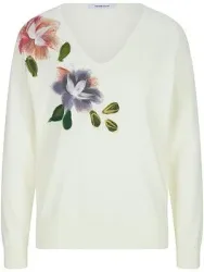 V-Pullover Peter Hahn weiss