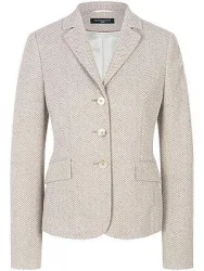 Fischgrat-Jersey-Blazer Reverskragen Fadenmeister Berlin beige