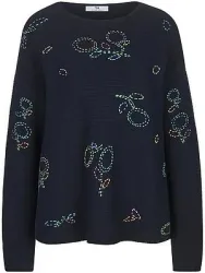 Rundhals-Pullover Peter Hahn blau