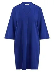 Kleid V-Ausschnitt Peter Hahn blau