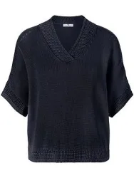 V-Pullover Peter Hahn blau