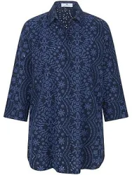 Long-Bluse 3/4-Arm Peter Hahn blau