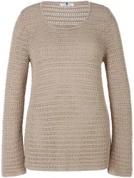 Rundhals-Pullover Anna Aura beige