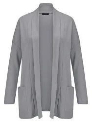Long-Jacke Schalkragen Peter Hahn grau