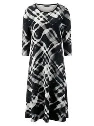Midi-Jersey-Kleid BASLER schwarz