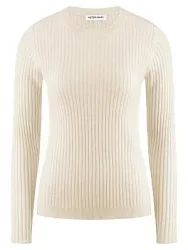 Rundhals-Pullover Kaschmir Peter Hahn weiss