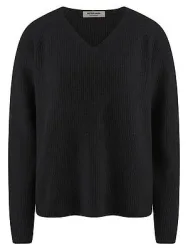 V-Pullover aus 100% Kaschmir Peter Hahn schwarz