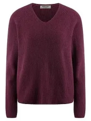 V-Pullover aus 100% Kaschmir Peter Hahn lila
