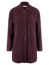 Long-Strickjacke aus Schurwolle und Kaschmir Peter Hahn lila