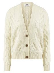 Strickjacke aus 100% Kaschmir Peter Hahn Cashmere weiss