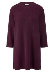 Long-Pullover aus Schurwolle und Kaschmir Peter Hahn lila