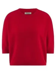 Rundhals-Pullover aus 100% Kaschmir Peter Hahn rot