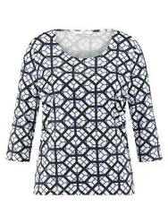 Rundhals-Shirt 3/4-Arm Emilia Lay weiss