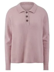 Polo-Pullover Kaschmir Peter Hahn rosé