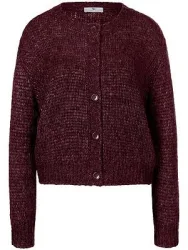 Strickjacke überschnittener Schulter Peter Hahn rot