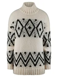 Pullover Stehkragen aus Schurwolle und Kaschmi include weiss