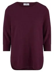 Rundhals-Pullover aus Seide und Kaschmir Peter Hahn lila