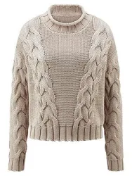 Pullover Stehkragen Peter Hahn beige