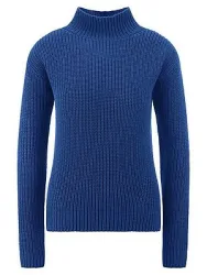 Pullover Stehkragen Peter Hahn blau