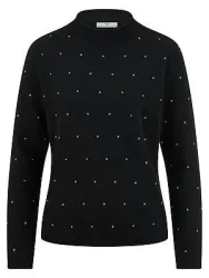 Pullover Stehkragen Peter Hahn schwarz