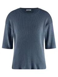 Rundhals-Pullover aus 100% SUPIMA-Baumwolle Peter Hahn blau