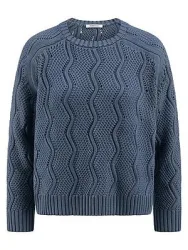 Rundhals-Pullover aus 100% SUPIMA-Baumwolle Peter Hahn blau