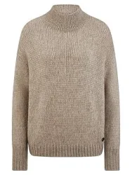 Pullover Stehbundkragen Inkadoro beige
