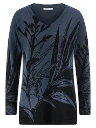 V-Pullover Peter Hahn blau