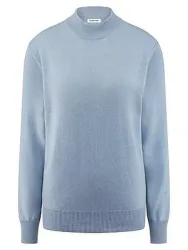 Stehbund-Pullover Modell Sabrina aus Seide und Kas Peter Hahn blau