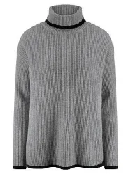 Rollkragen-Pullover Kaschmir Peter Hahn grau