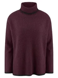 Rollkragen-Pullover Kaschmir Peter Hahn lila