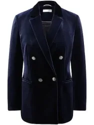 Samt-Blazer Fadenmeister Berlin blau