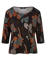Rundhals-Shirt 3/4-Arm Fadenmeister Berlin braun