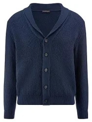 Schalkragen-Strickjacke Louis Sayn blau