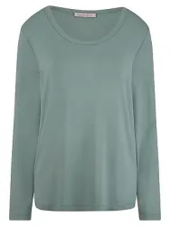 Langes Jersey-Schlafshirt Hautnah grün