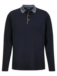 Langarm-Polo-Shirt Louis Sayn blau