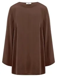 Long-Bluse zum Schlupfen Peter Hahn braun