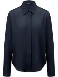 Bluse Seide Fadenmeister Berlin blau