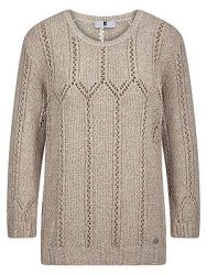 Rundhals-Pullover ­3/4-Arm Emilia Lay weiss