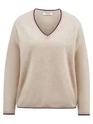V-Pullover aus 100% Kaschmir Peter Hahn beige