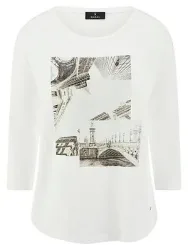 Rundhals-Shirt 3/4-Arm Monari weiss