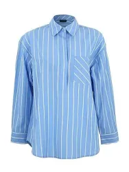 Long-Bluse Margittes blau