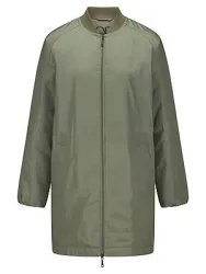 Long-Jacke Blousonkragen BASLER grün