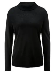 Shirt Stehkragen Peter Hahn schwarz