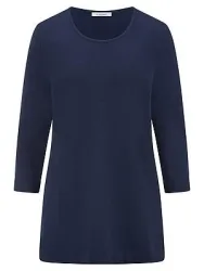Long-Pullover Kaschmir Peter Hahn blau