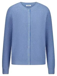 Strickjacke aus Seide und Kaschmir Peter Hahn blau