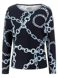 Shirt U-Boot-Ausschnitt Efixelle blau