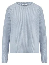 Rundhals-Pullover Kaschmir Peter Hahn blau
